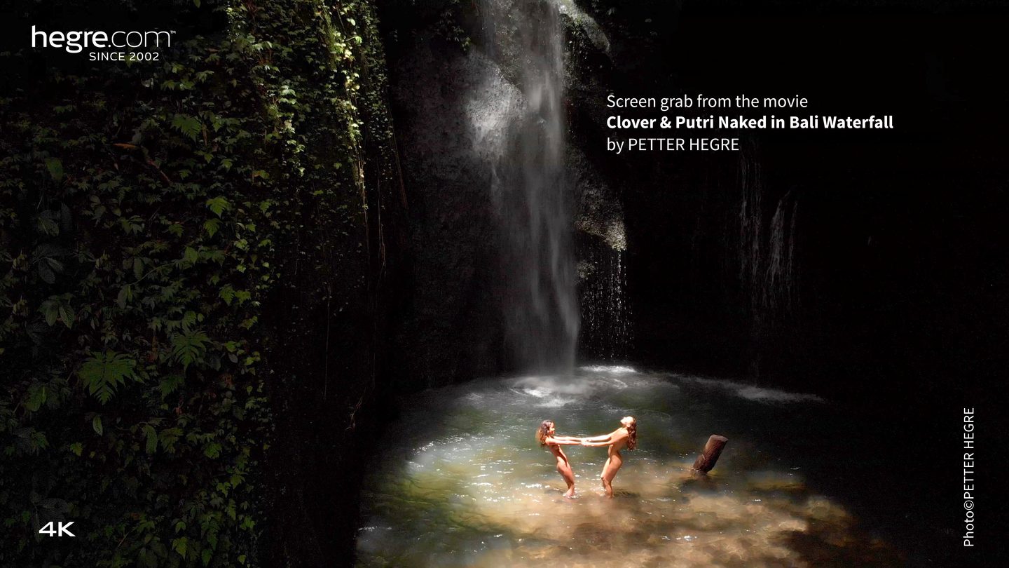 Clover And Putri Naked In Bali Waterfall