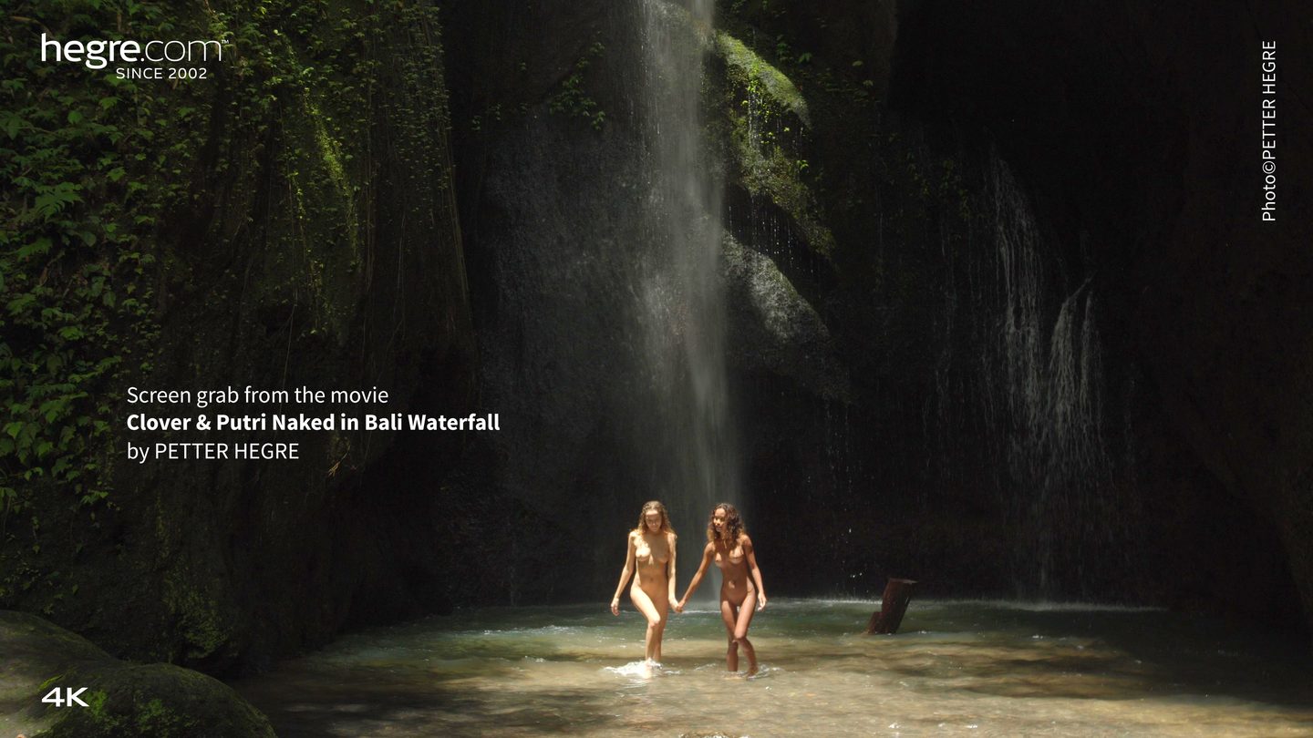 Clover And Putri Naked In Bali Waterfall 5128